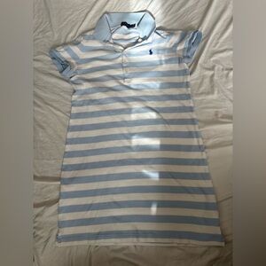 Ralph Lauren Blue and White Striped Polo Dress